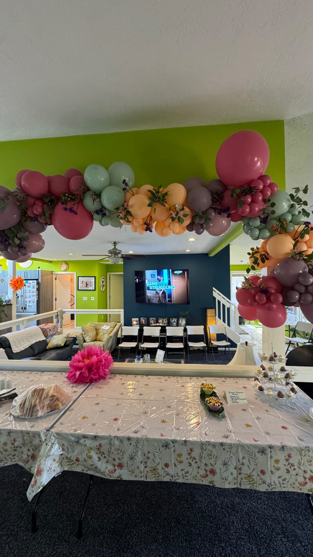 Elegant neutral balloon arch designed for a bridal shower